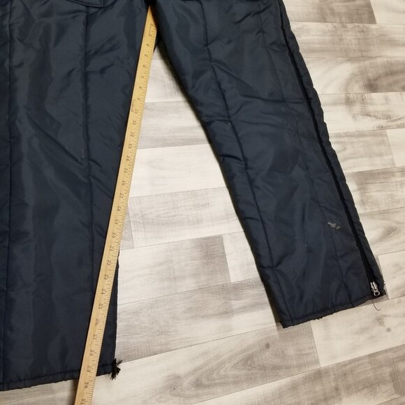 ✅VTG Walls Blizzard Pruf Coveralls Men XL Reg 46-48 Belted Faux Fur Collar STAIN - Picture 6 of 14